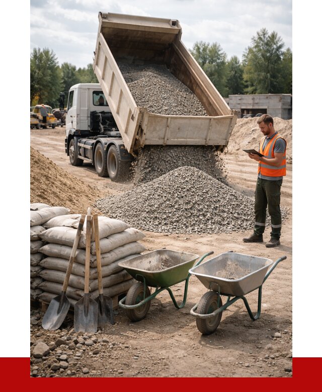 Доставка нерудных материалов в Прохладном от 1300 руб. | ПРОНЕРУДПрх