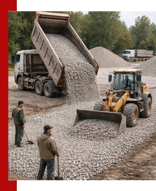 Купить гравийный щебень фракция 20-40 в Прохладном с доставкой