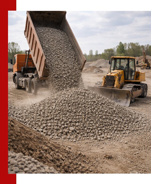 Доставка гравийного щебня фракции 40-70 в Прохладном