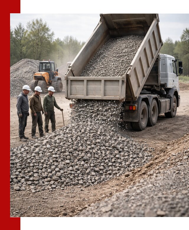 Доставка гравийного щебня фракции 70-120 в Прохладном