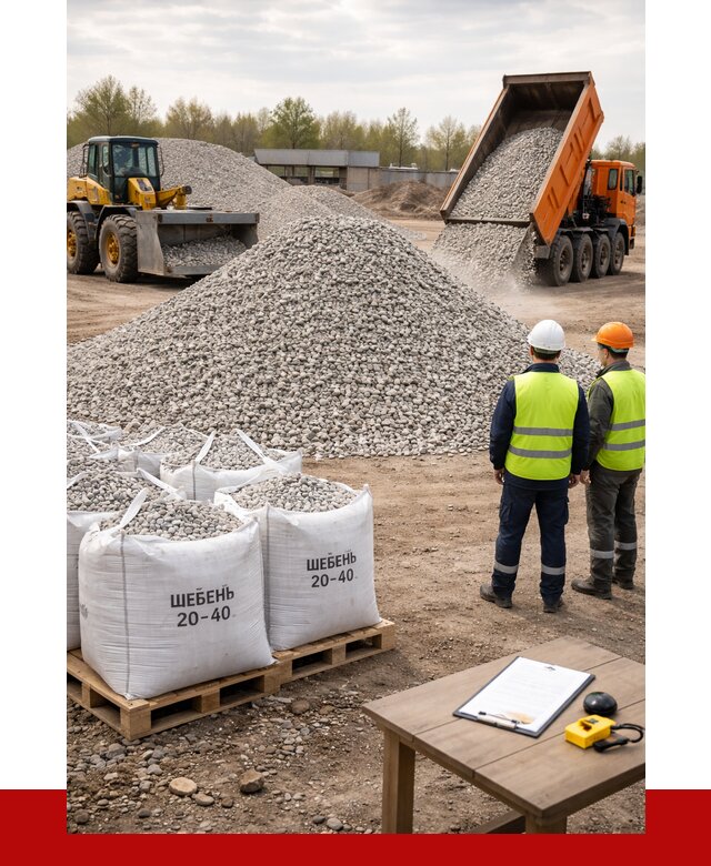 Известняковый щебень 20-40 в Прохладном от 2275 р. ПРОНЕРУДПрх