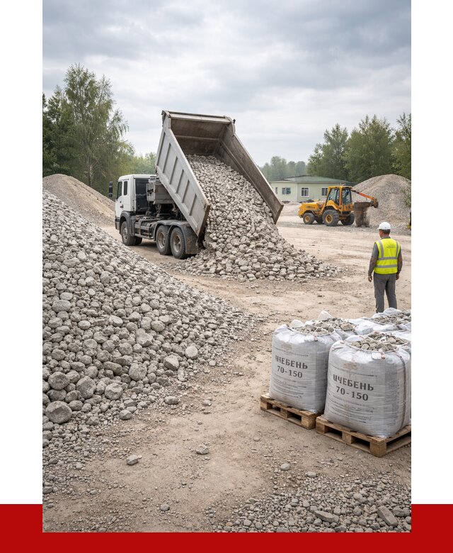 Известняковый щебень фракция 70-150 в Прохладном от 1354 р. | ПРОНЕРУДПрх