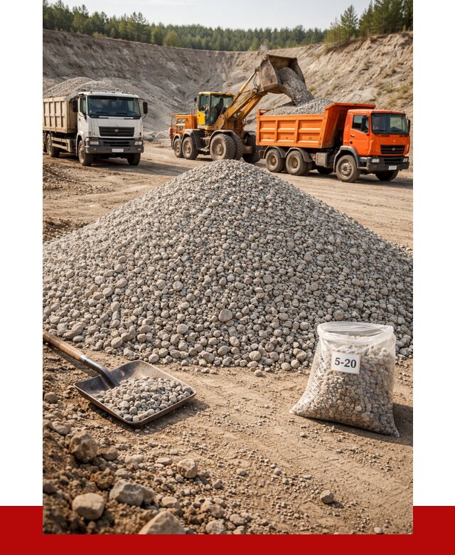 Доломитовый щебень фр. 5-20 в Прохладном от 4550 р. | ПРОНЕРУДПрх