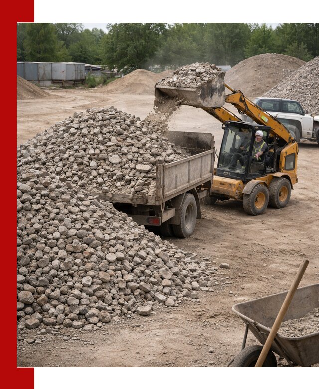 Доставка вторичного щебня в Прохладном для строительных работ