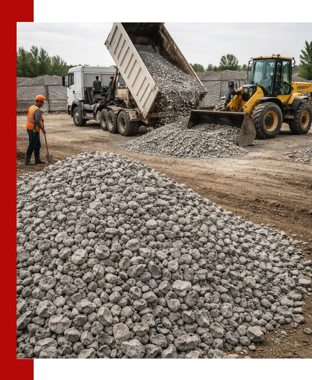 Доставка бетонного щебня фракции 40-70 в Прохладном