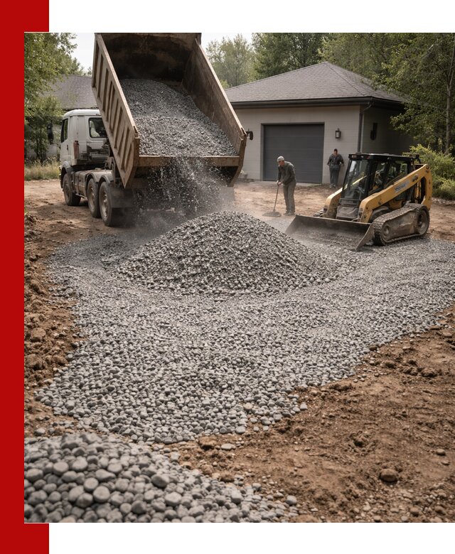 Щебень для парковки в Прохладном: доставка и укладка качественного материала