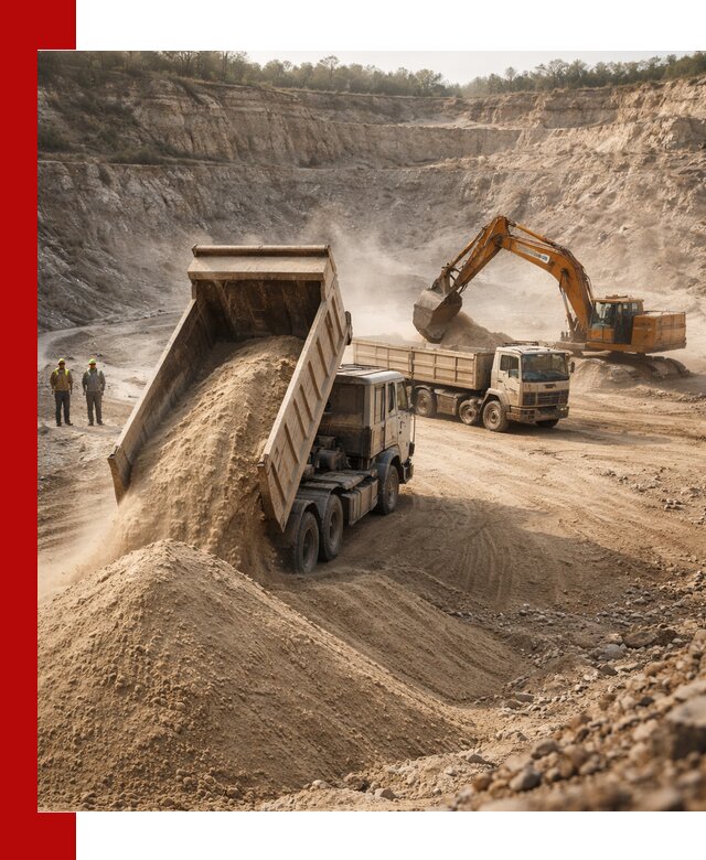 Карьерный песок навалом с доставкой в Прохладном