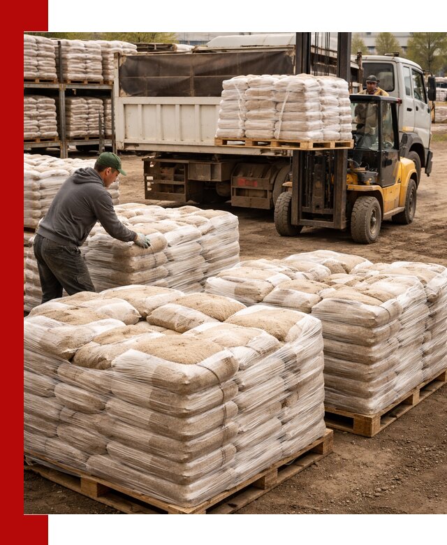 Карьерный песок в мешках с доставкой в Прохладном