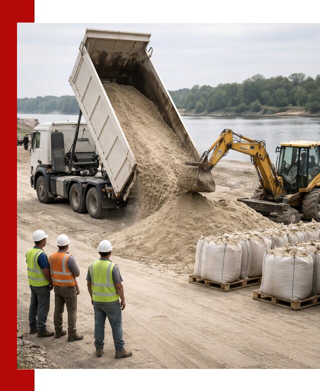 Доставка речного песка в Прохладном самосвалами и погрузкой