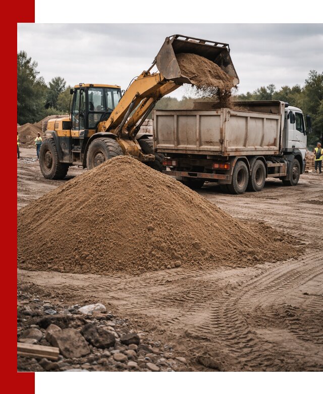 Доставка речного песка навалом в Прохладном быстро и выгодно