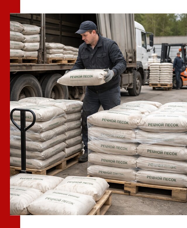 Речной песок в мешках с доставкой в Прохладном
