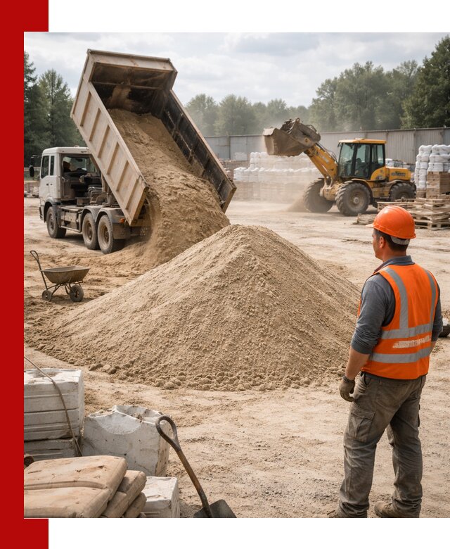 Доставка строительного песка с самосвалом в Прохладном
