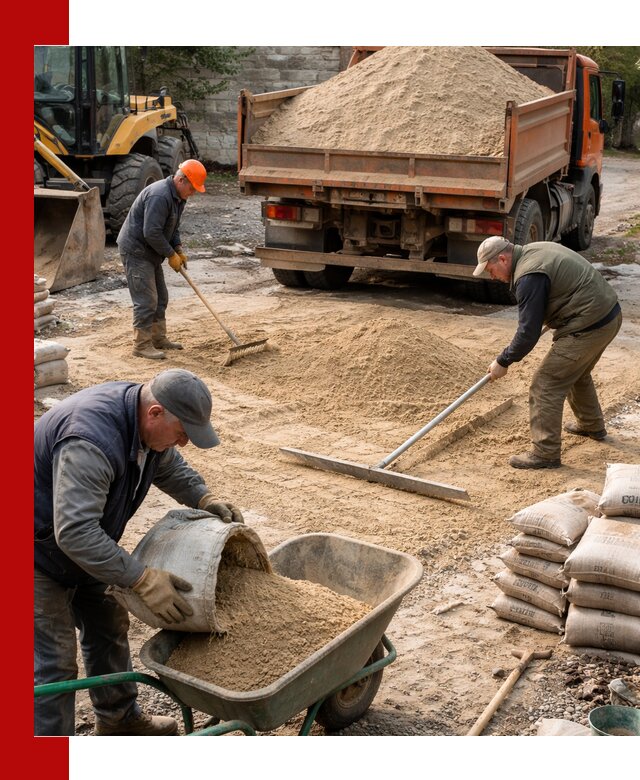 Поставка песка для стяжки в Прохладном с быстрой доставкой