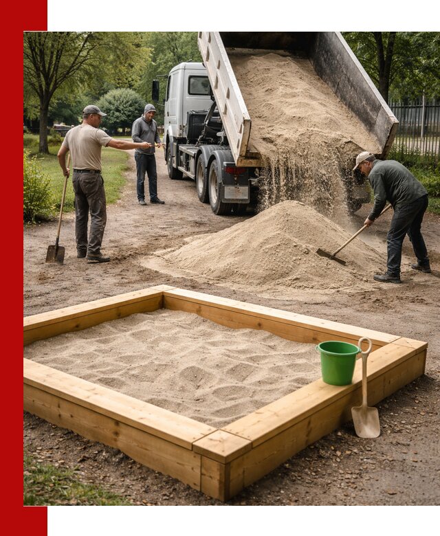 Песок для песочницы с доставкой в Прохладном недорого и чистый