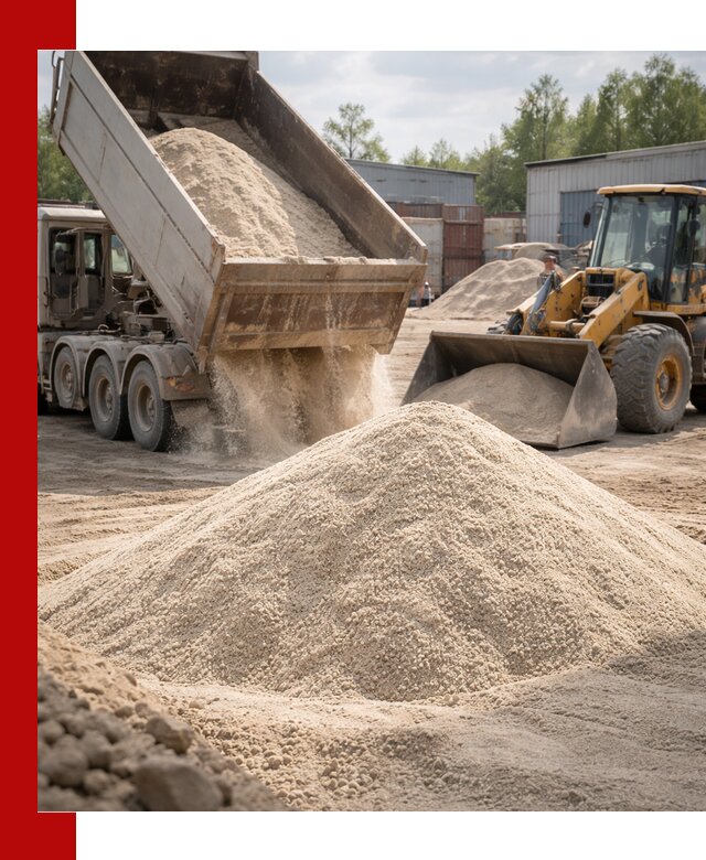 Кварцевый песок с доставкой в Прохладном для строительных работ