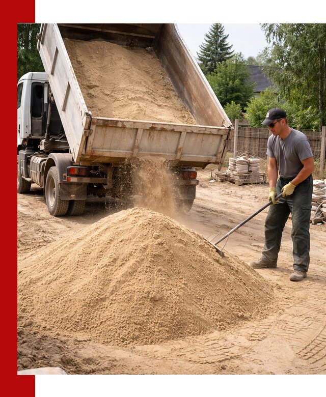 Доставка сухого песка самосвалами в Прохладном