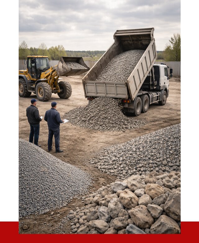 Гравий и камень с доставкой в Прохладном от 4550 р. - ПРОНЕРУДПрх