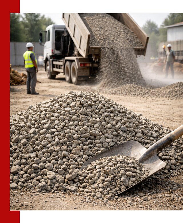 Доставка гравия фракции 20-40 в Прохладном с самосвалами