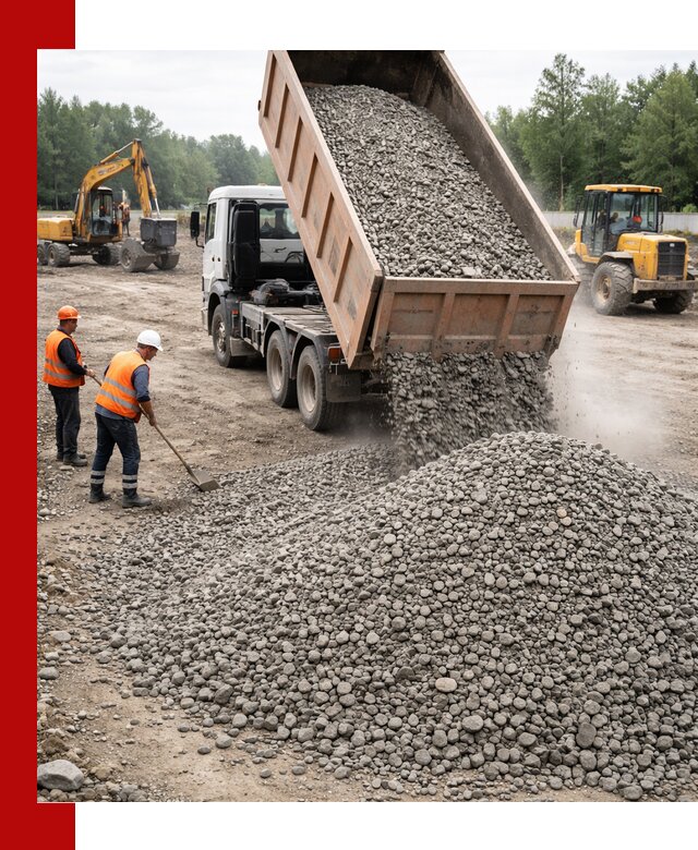 Доставка гравия фракции 40-70 в Прохладном оптом и в розницу