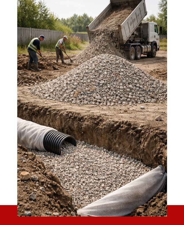 Гравий для дренажа в Прохладном от 2383 р., доставка ПРОНЕРУДПрх