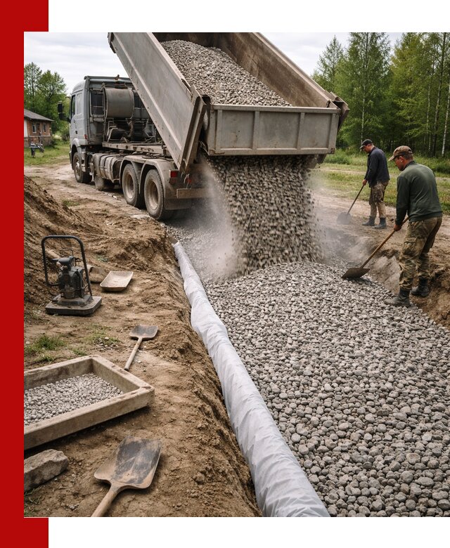 Гравий для дренажа с доставкой в Прохладном качественный и недорогой