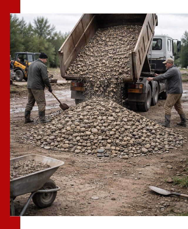 Доставка гальки речной оптом и в розницу в Прохладном