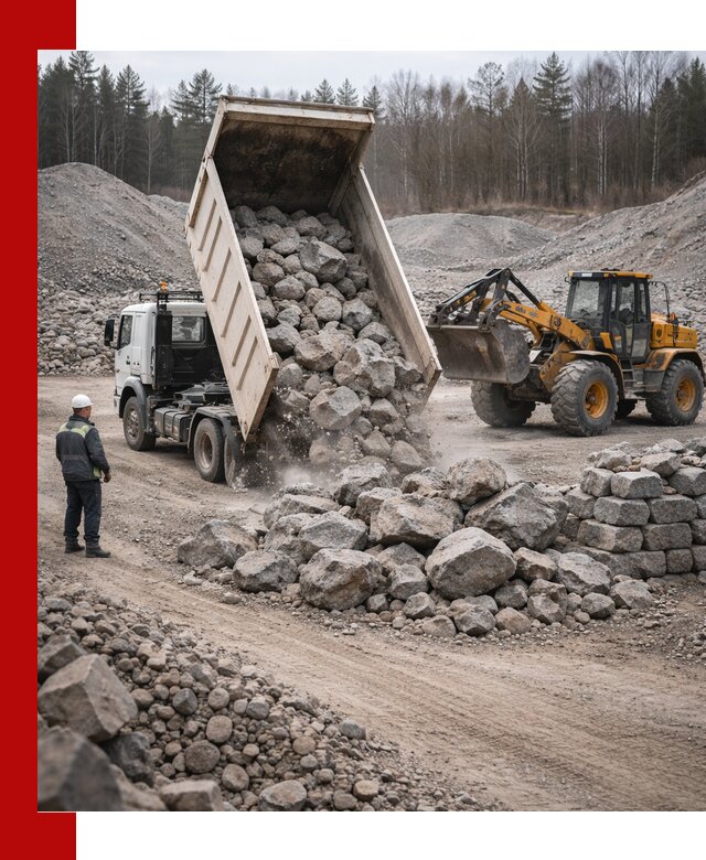 Доставка и продажа бутового гранитного камня в Прохладном