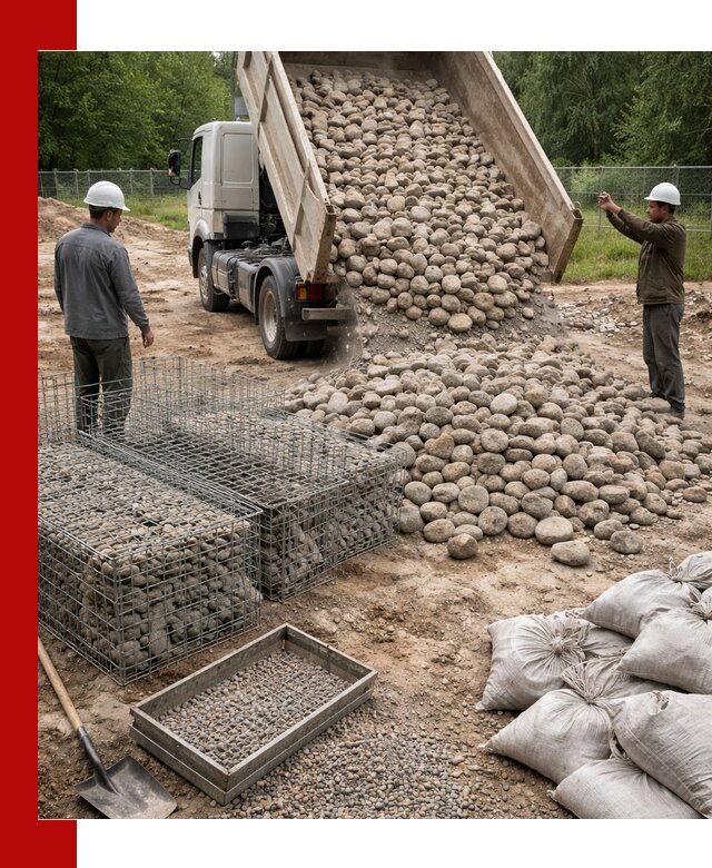 Камень для габионов фракция 70–151 в Прохладном