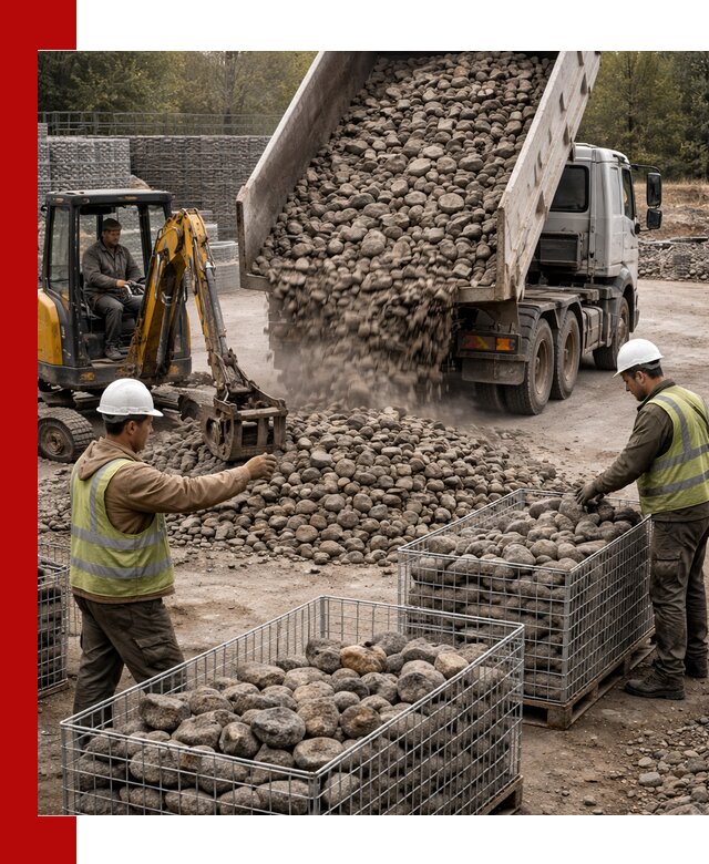 Камень для габионов фракция 100–201 в Прохладном