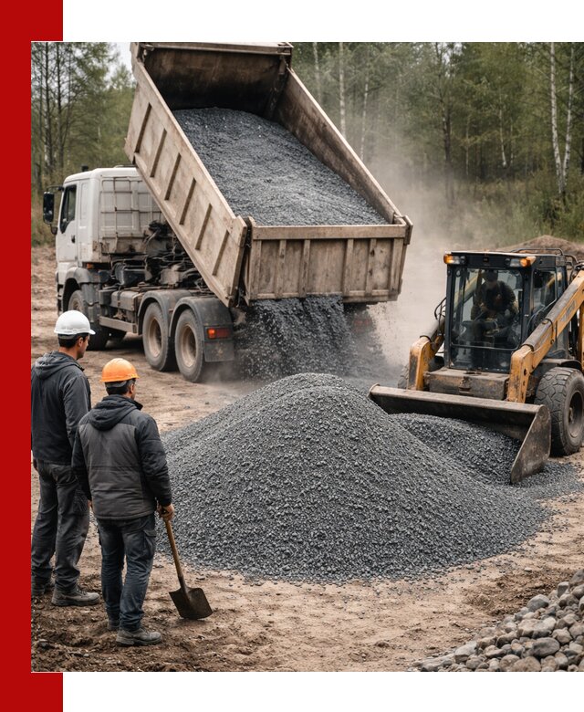 Гранитный отсев 0-5 с доставкой и разгрузкой в Прохладном