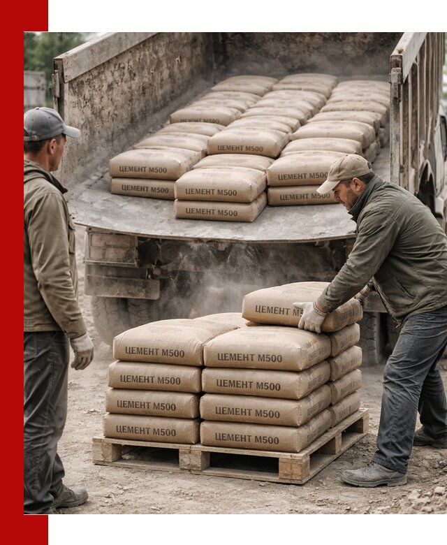 Цемент М500 с доставкой самосвалом в Прохладном