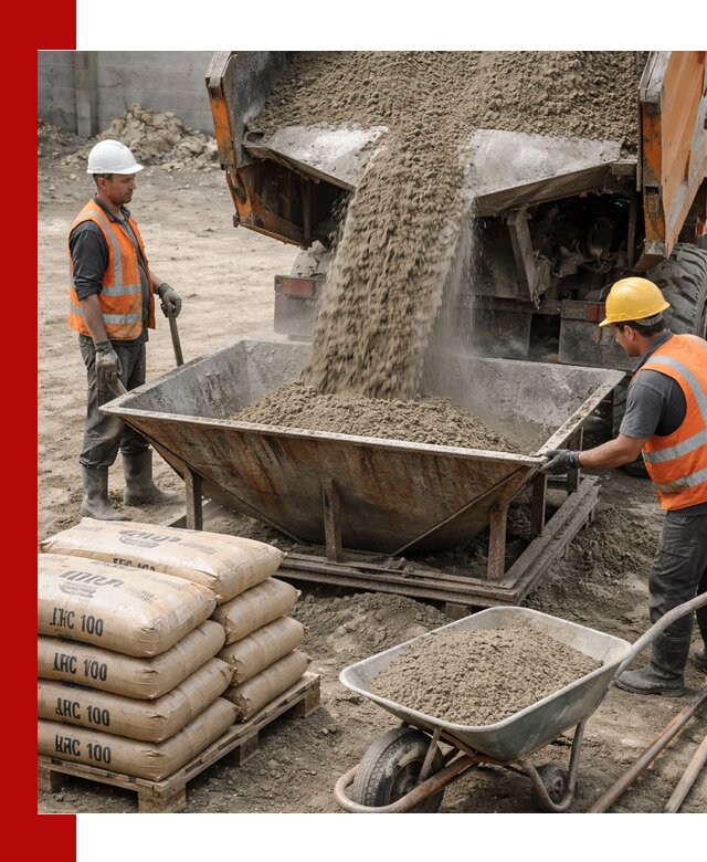 Доставка цементно-песчаной смеси М100 в Прохладном