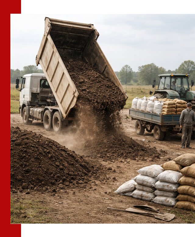 Доставка грунта и удобрений оптом в Прохладном для сельхоз и строительства