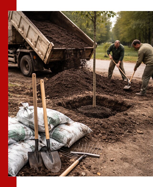 Грунт для посадки деревьев в Прохладном — доставка и подготовка почвы
