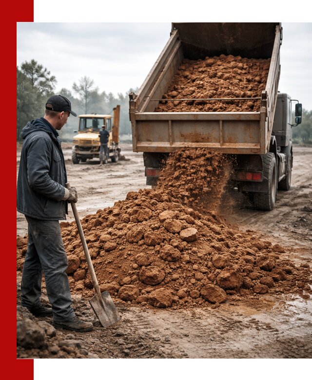 Глина для засыпки в Прохладном с доставкой самосвалами