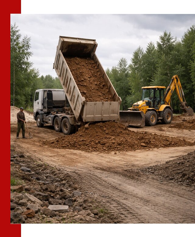 Доставка суглинка самосвалами в Прохладном подсыпка и планировка
