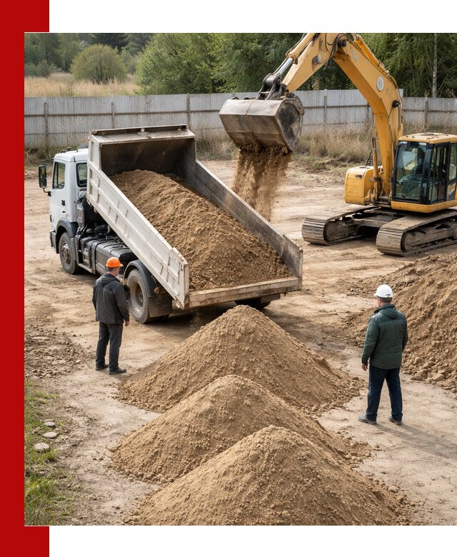 Доставка супеси вагонными и автопартиями в Прохладном