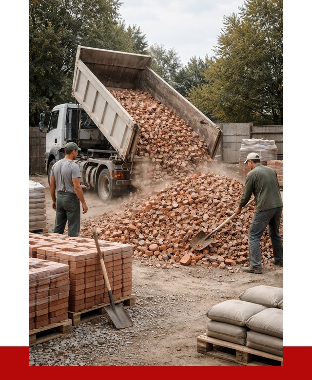 Бой кирпича в Прохладном с доставкой от 4550 руб/куб | ПРОНЕРУДПрх