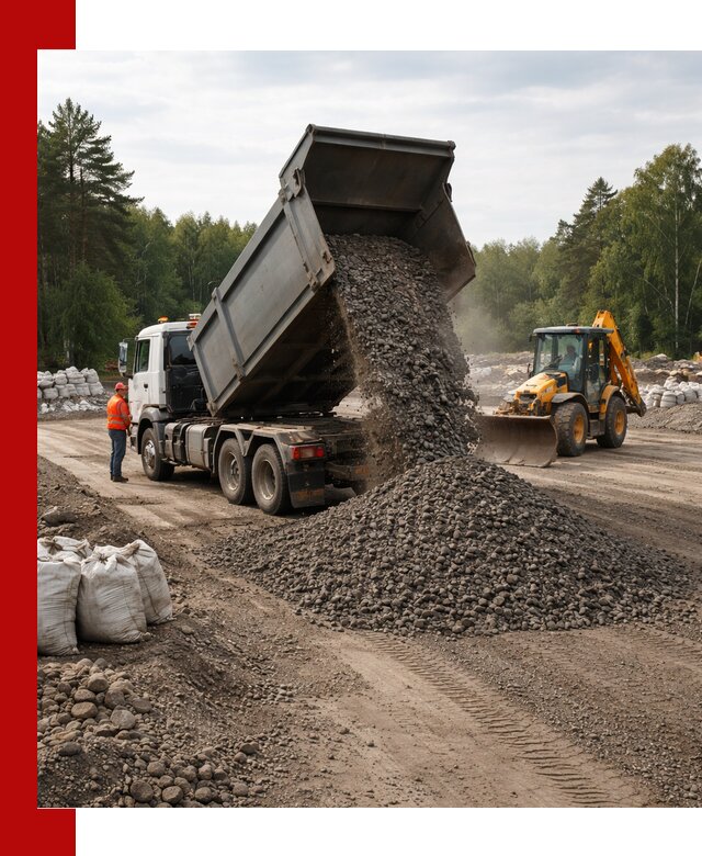 Доставка дробленого асфальта в Прохладном для дорожных работ