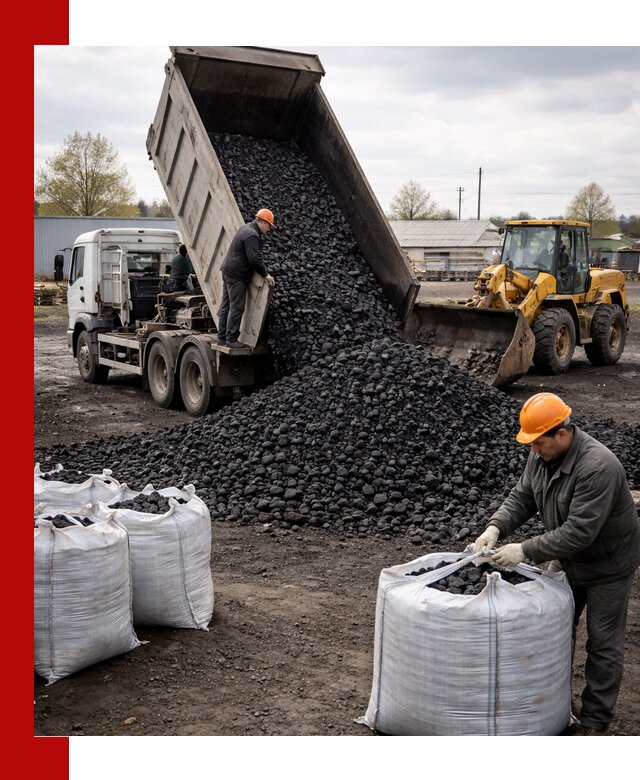 Доставка каменного угля в Прохладном оптом и в розницу