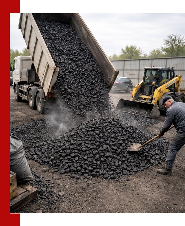 Доставка угля орех в Прохладном оптом и в розницу