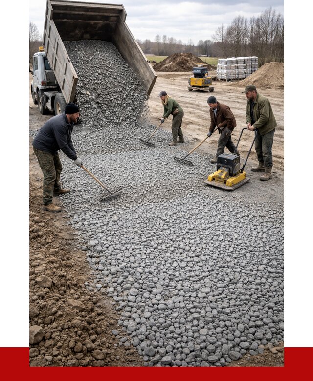 Устройство щебеночной подушки в Прохладном от 4875 р. ПРОНЕРУДПрх